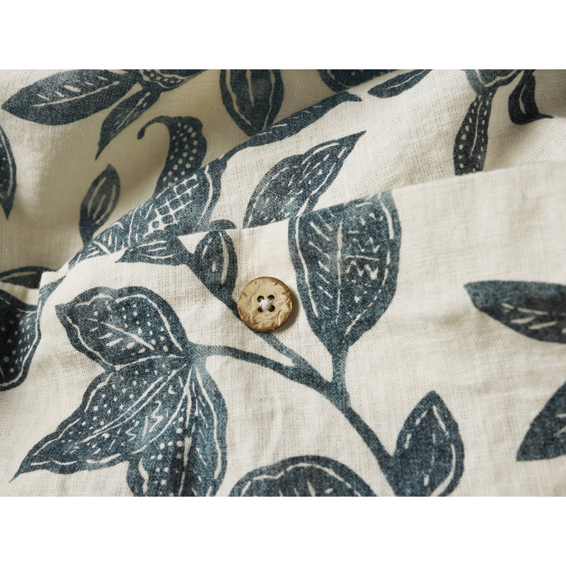 Ophelia Print Duvet Cover Full/Queen Midnight Indigo, King/Cal King, Midnight Indigo