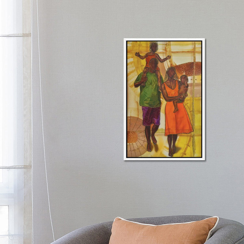 Family by Fred Odle - Print on Canvas, 66.04 cm H x 45.72 cm W, White Framed