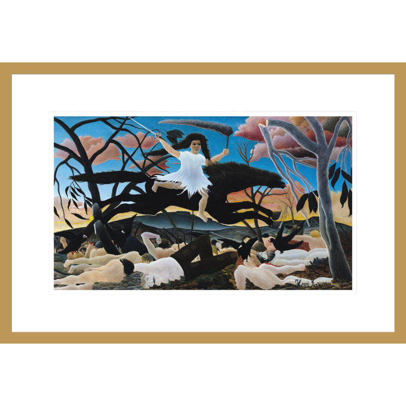«War or the Ride of Discord» par Henri Rousseau, impression giclée sur cadre, H 15,06 po x l 21,75 po