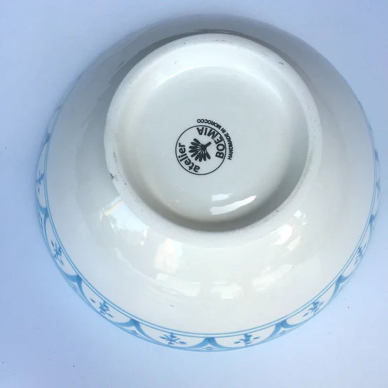 Bungalow Rose Ceramic Serving Bowl, Turquoise