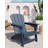 Modern HDPE Plastic Adirondack Chair Set of 2 - Oversize 380LB Poly Lumber Weather Resistant Firepit Chair - Outdoor Patio Chairs with Wooden Textured for Deck, Pool, Porch-582650093