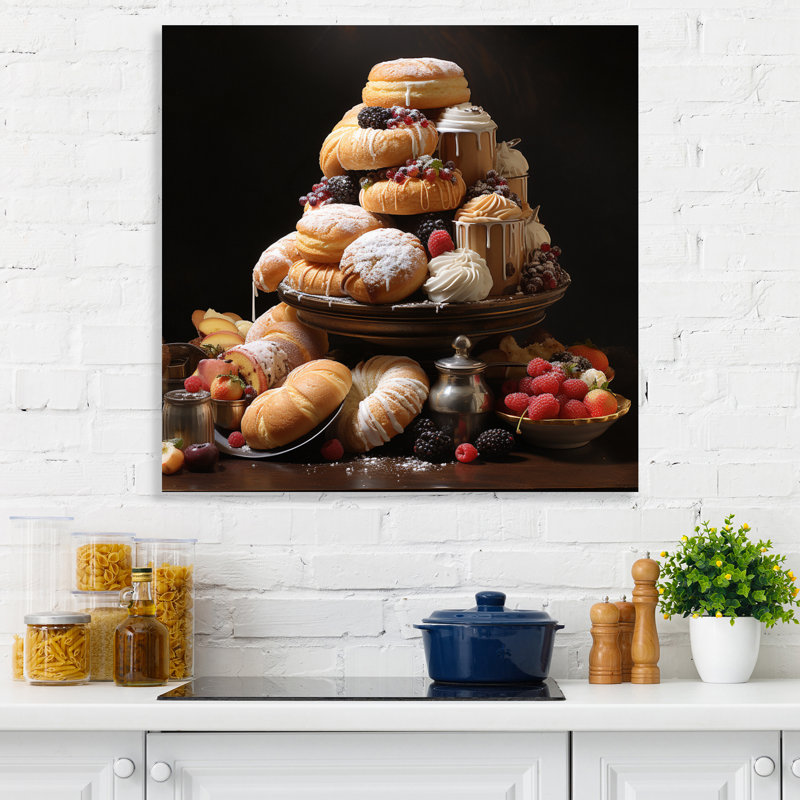 Sweet Pastries III sur impression sur toile, H 16 po x l 16 po x P 1 po, Toile tendue