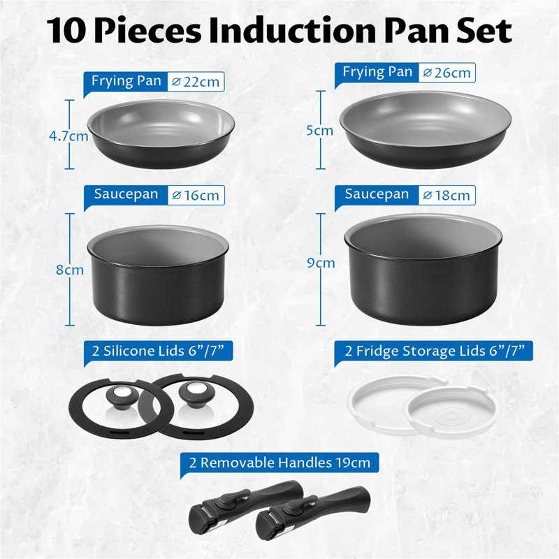 8 - Piece Non-Stick Aluminum Cookware Set