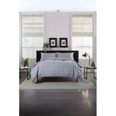 Crossley Heath Duvet Set – 100% Cotton With Piped Classic Cotton Gingham [EU ONLY] Duvet Cover Set with Pillowcases