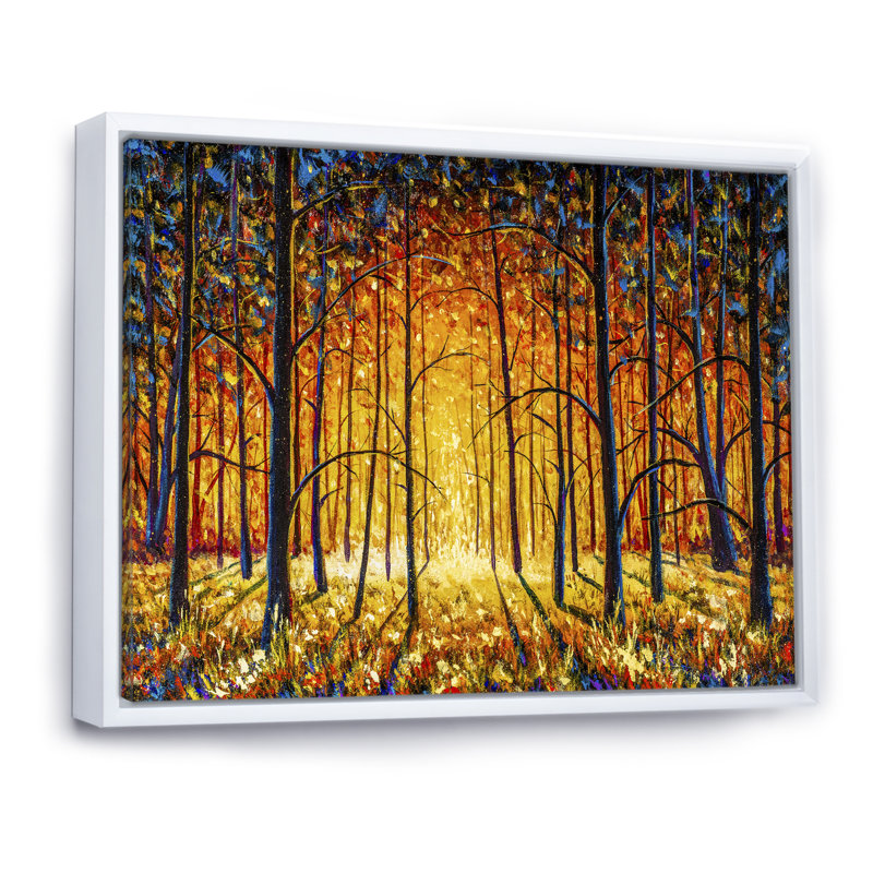 «Path To The Enchanted Forest II», reproduction encadrée sur toile, H 8 po x l 12 po x P 1 po, Cadre flottant blanc