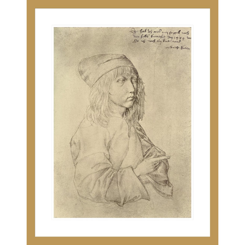 Autoportrait à l'âge de treize ans par Albrecht Dürer - Impression sur toile, H 29,5 po x l 23,08 po