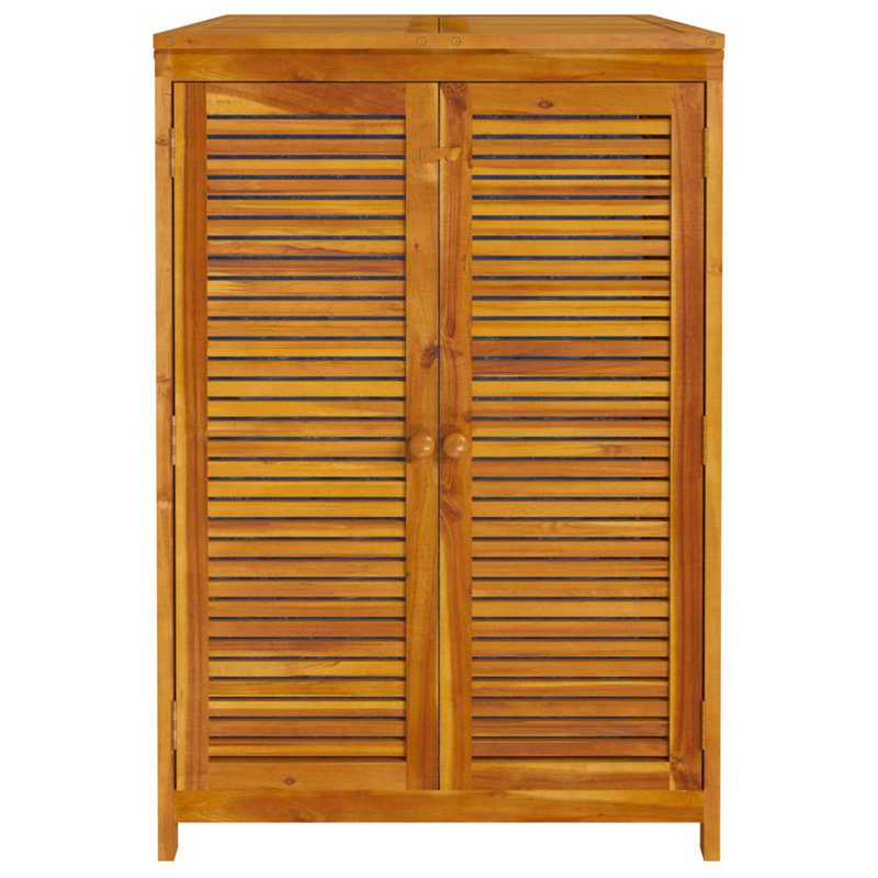 Rosalind Wheeler Cutaio 70 cm W 509 L Acacia Solid Wood Lockable Deck Box