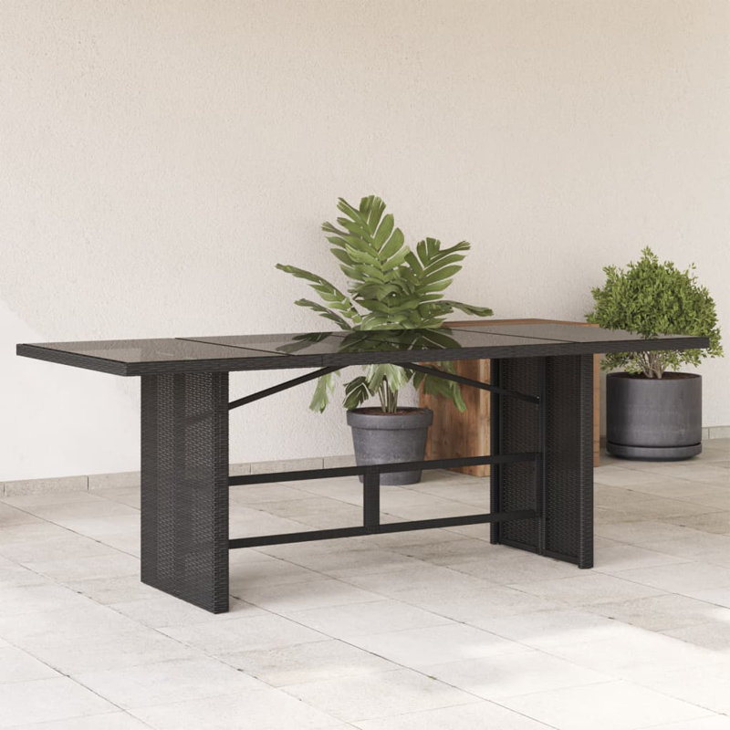 Rectangular 190cm L Outdoor, Black