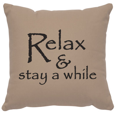 Wooded River Image Pillow - Relax - Cotton Alabaster