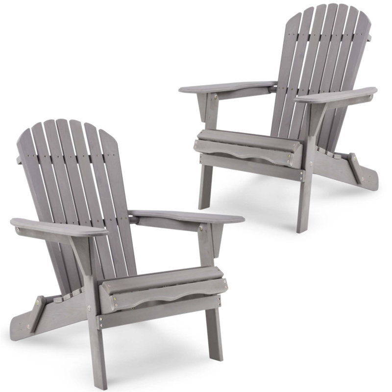 Solid Wood Folding Adirondack Chair for Outdoor Relaxation and Portability, Perfect for Patios and Gardens
