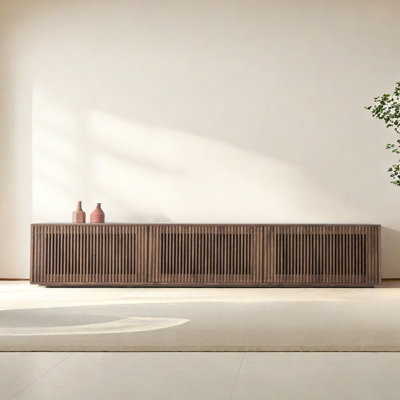Meuble télé en bois de noyer noir durable