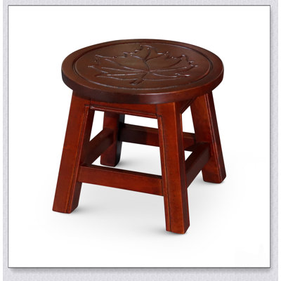 Charming Carved Wooden Step Stool With Whimsical Designs And Durable Construction For Versatile Home Use