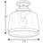 Lupe Glass Semi Flush Mount-27011295