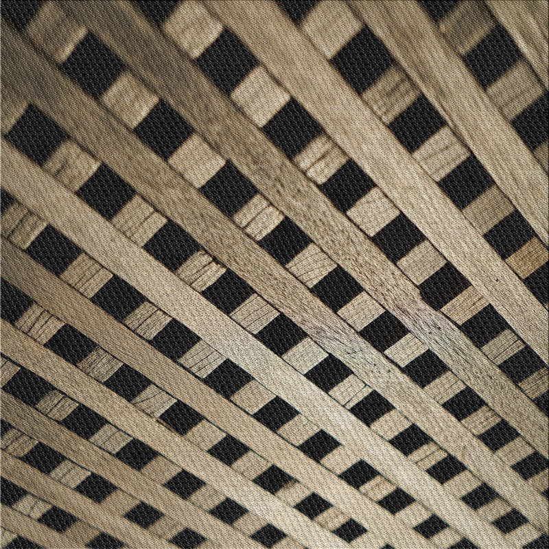 Tapis décoratif patchwork noir, Carré 8 pi