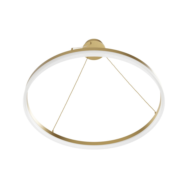 1 - Light LED Unique/Statement Pendant, Gold, 2.2" H x 39.4" W x 1" D