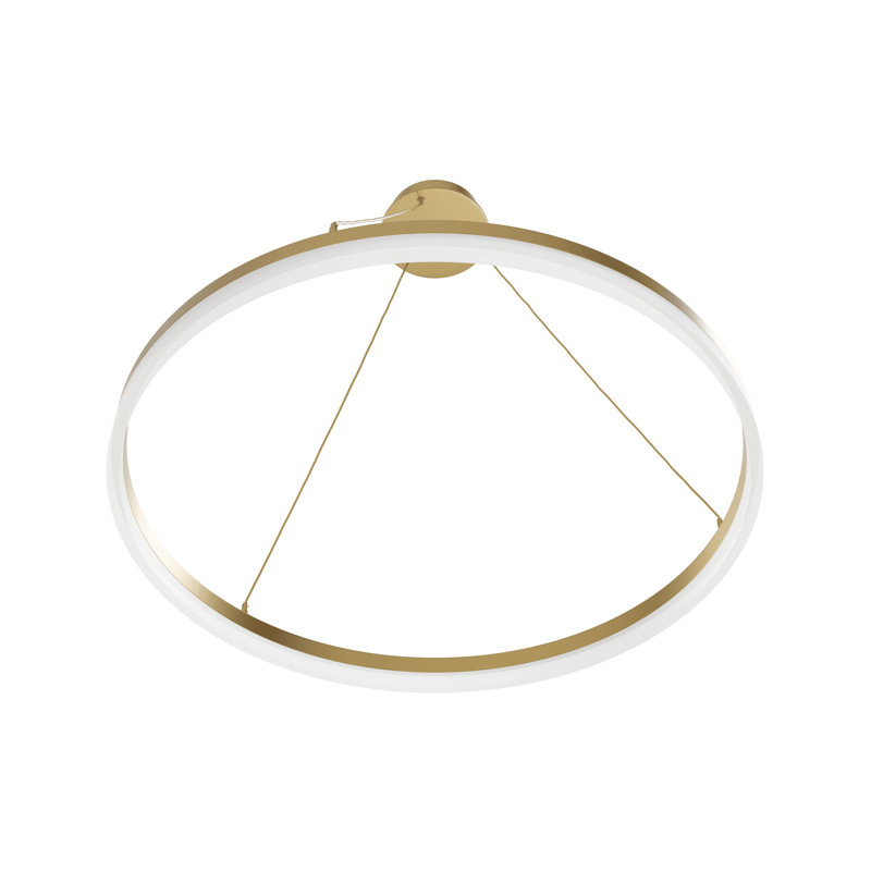 1 - Light LED Unique/Statement Pendant, 2.2" H x 39.4" W x 1" D, Gold