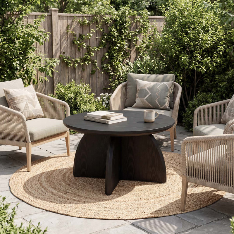 Table basse 31,5 "avec pieds croisés