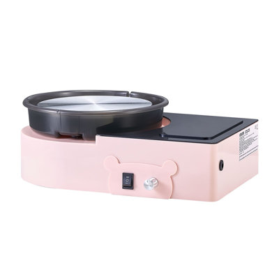Mini roue de poterie, plateau tournant de 6 pouces, rotation avant et arrière, vitesse réglable, roue en argile électrique pour enfants et adultes, avec outils de façonnage en argile, pour la maison, cours de poterie, rose