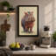 Gentle Hippopotamus Boho - Wrapped Canvas-432880401-432880407