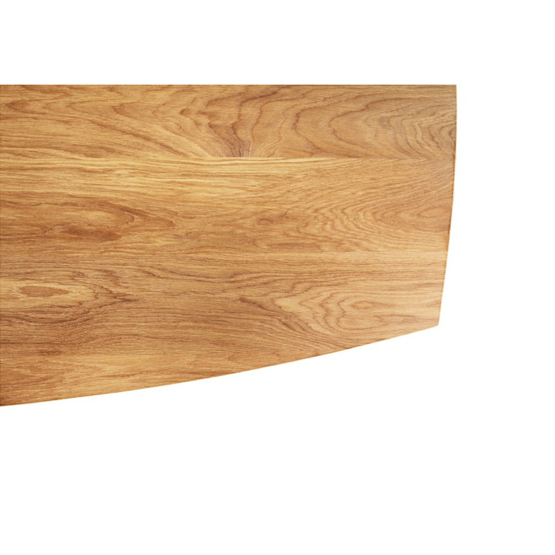 Mayodan Oak Solid Wood Top Metal Base Dining Table