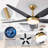 52" 5 - Blade Reversible Ceiling Fan With LED Light and Remote Control