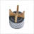 CERAMIC AZTEC PLANTER ON WOODEN STAND, GRAY-889359271