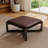 24" Wide Faux Leather Upholstered Square Ottoman-574127188