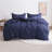 3 Pieces Duvet Cover Set, Stripe Washed Microfiber Comforter Cover with Zipper Closure - NTBAY-909899518-926475112
