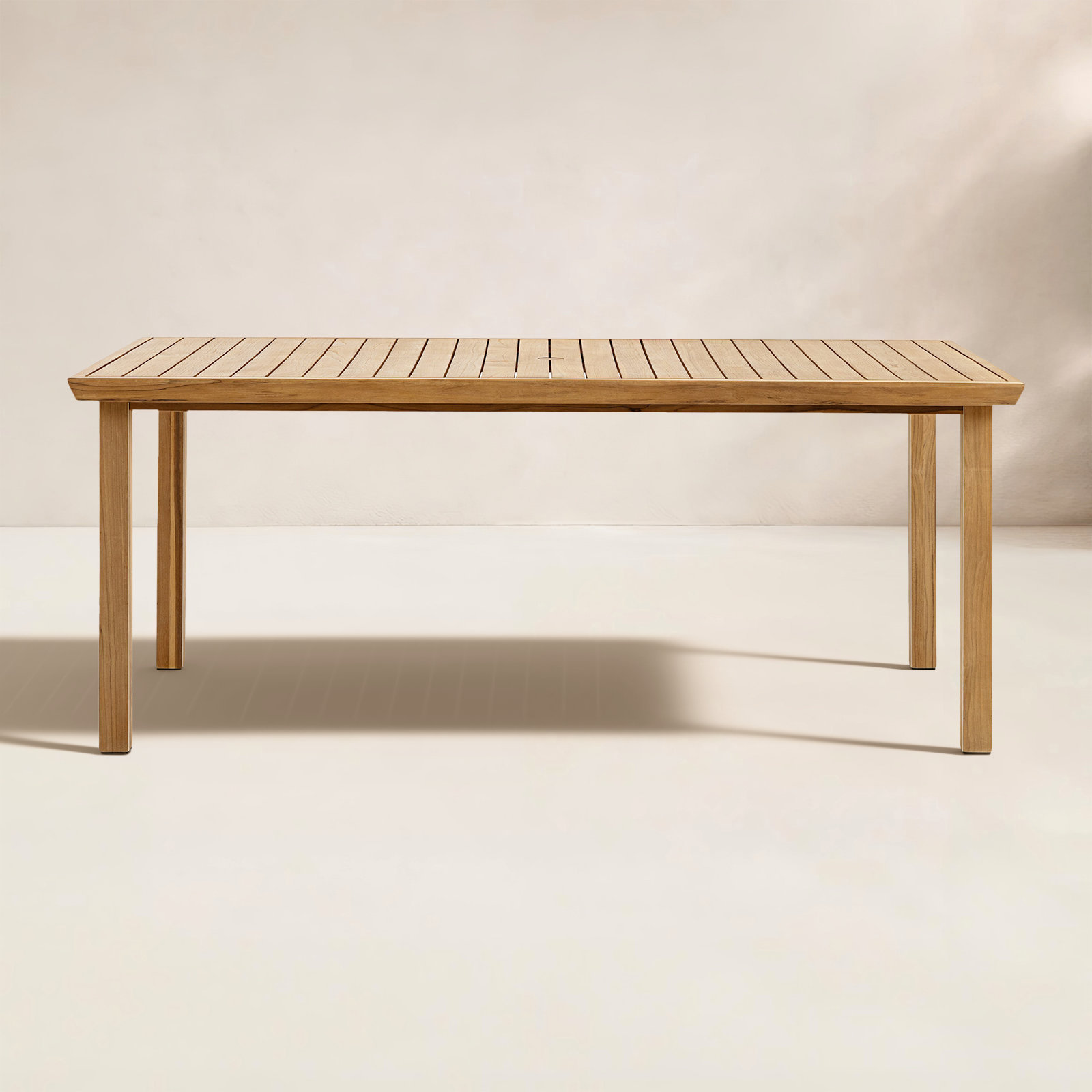 Everlee 74" Teak Patio Dining Table