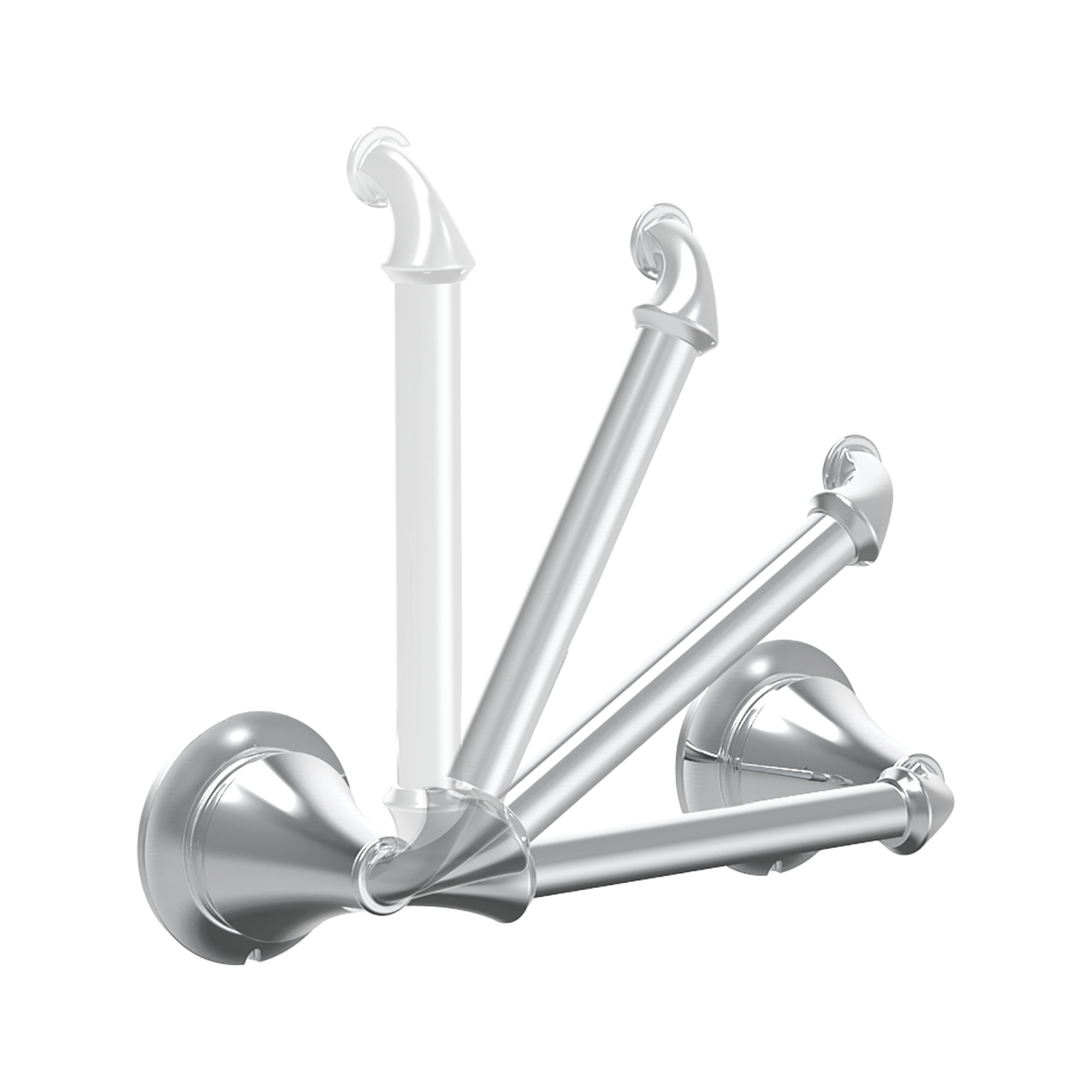 Linden™ Wall Mount Pivot Arm Toilet Paper Holder Bath Hardware Accessory, Chrome