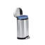 Simplehuman 10 Liter / 2.3 Gallon Small Semi-Round Bathroom Step Trash Can, Brushed Stainless Steel