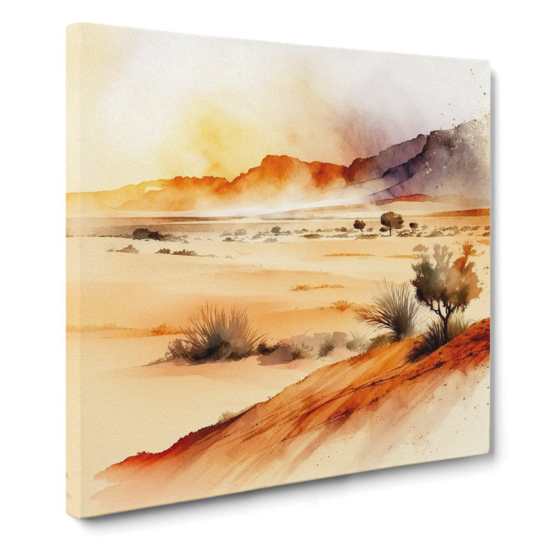 Desert Watercolour - Wrapped Canvas
