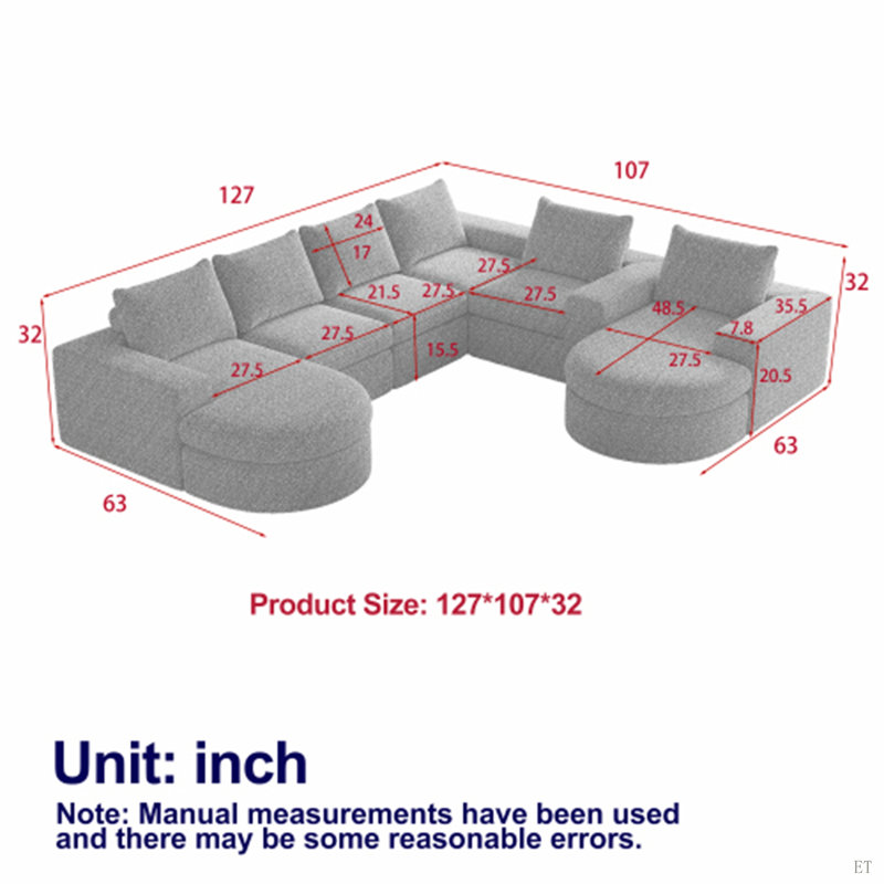 Canapé modulaire Chenille Cloud, Chenille noir