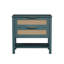 Table de chevet étroite en rotin avec 2 tiroirs et tablette de rangement Boho-1079940067