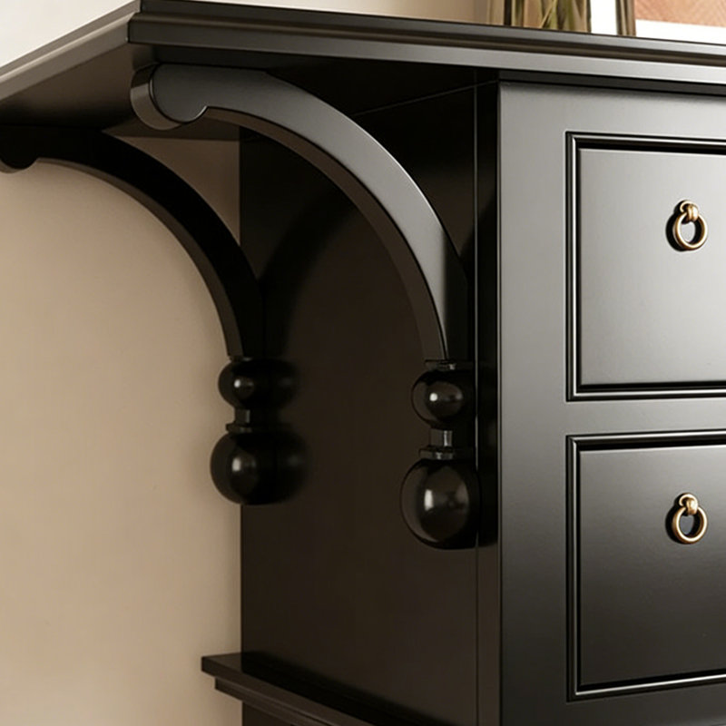 Console américaine de style américain, Noir