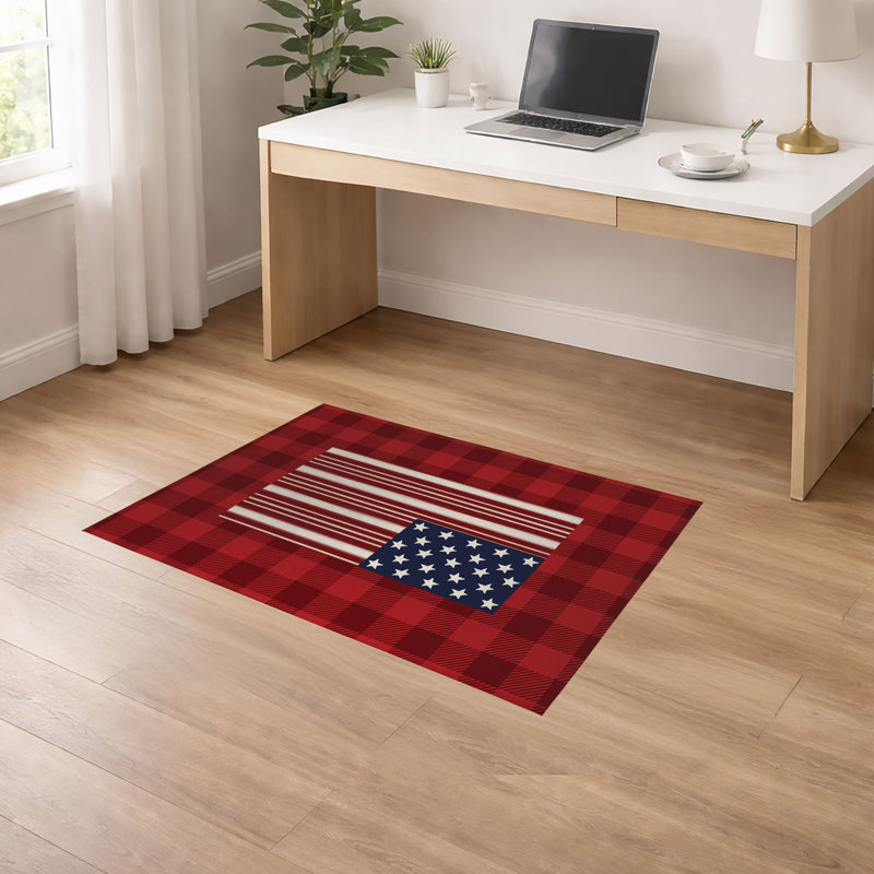 Tapis de sol antidérapant Star, L 36 po x P 60 po, Rouge
