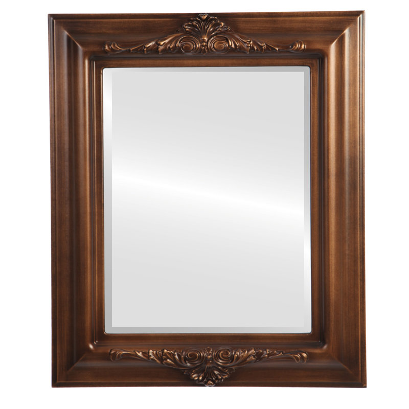 Miroir décoratif traditionnel Wokeham, H 41 po x l 29 po, Coucher de soleil doré