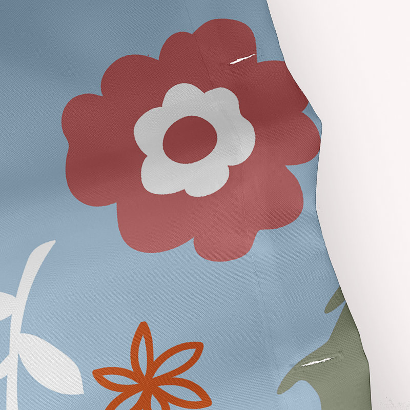 Rideau de douche Cheviot Floral par E by Design, Bleu clair