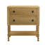 Table de chevet moderne 22 po avec 2 tiroirs à fermeture en douceur, finition en placage de chêne, pieds en bois massif, assemblage rapide sans outils, table de chevet avec rangement pour la chambre à coucher, table de bout minimaliste-1939095148-1935035889