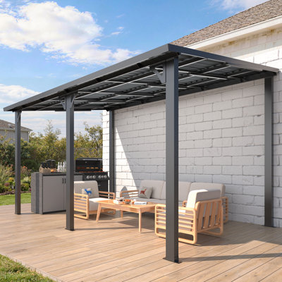 Hardtop Gazebo With Galvanized Steel Sloping Roof