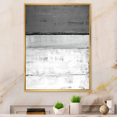 Toile abstraite, impression sur fond blanc et gris - fond blanc et gris