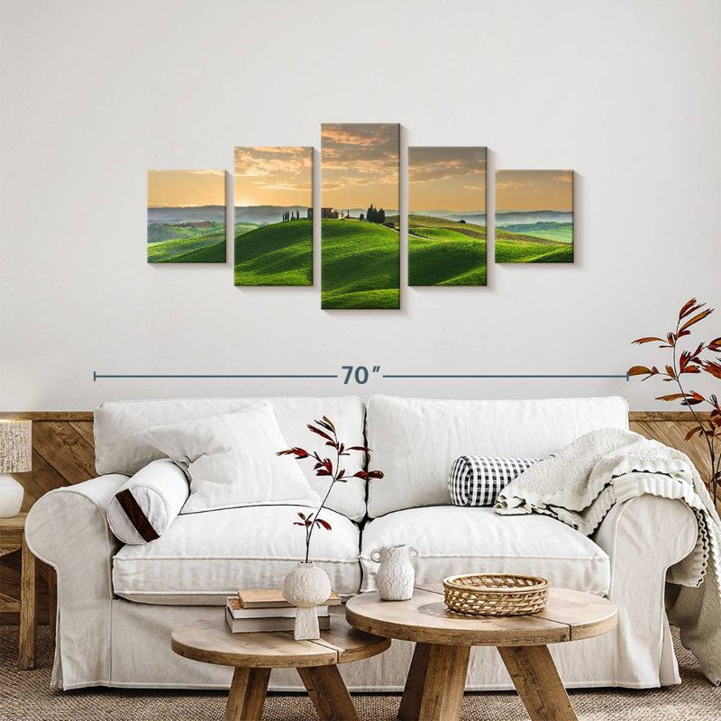 Collines vertes de la Toscane, H 24 po x l 55 po