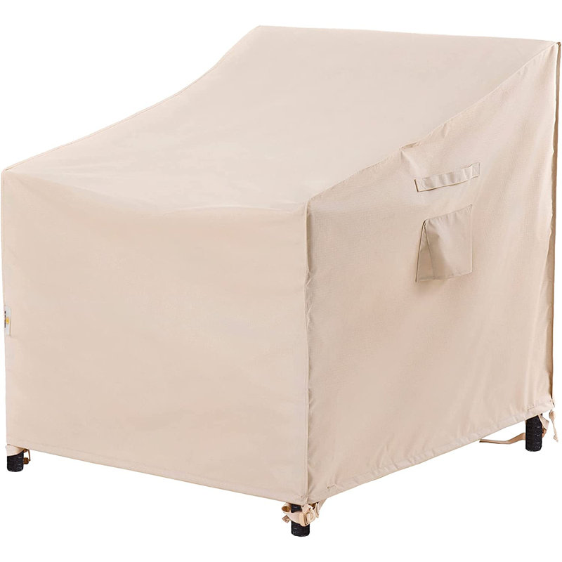 Premium Waterproof Outdoor Patio Chair Cover: Latest Rip-Stop Fabric, 3-Year Warranty, 36" H x 40" W x 40" D, Beige