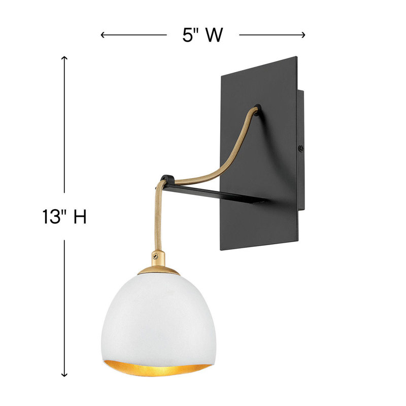Shell White Single-Light Candelabra Sconce with Shell Shade