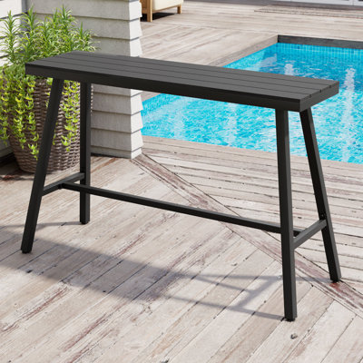 37.01" High Outdoor Metal Bar Table