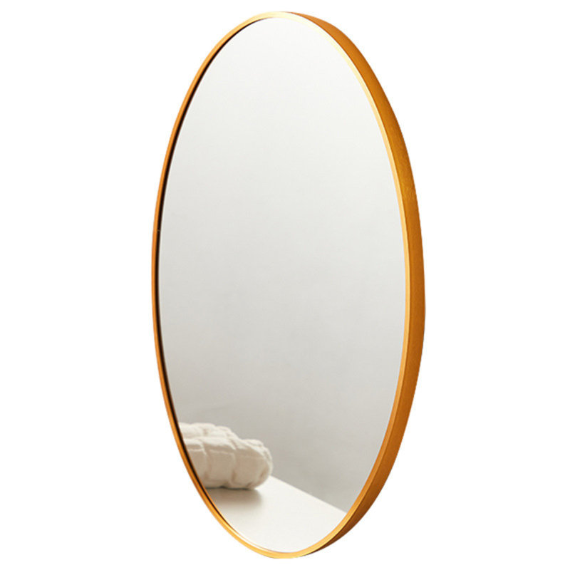 Miroir de salle de bain ovale minimaliste en alliage d'aluminium