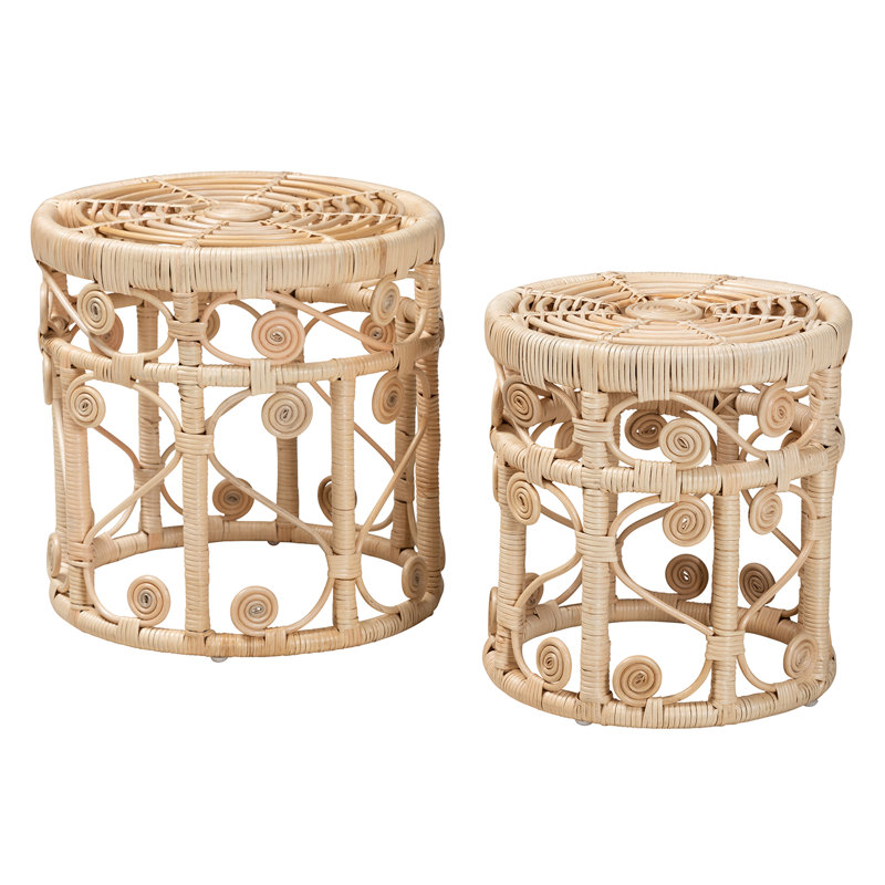 Akiria Drum Side Table Set