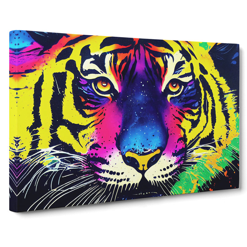 Tiger Splash Vol.2 Abstract - Wrapped Canvas, 35cm H x 50cm W x 3cm D