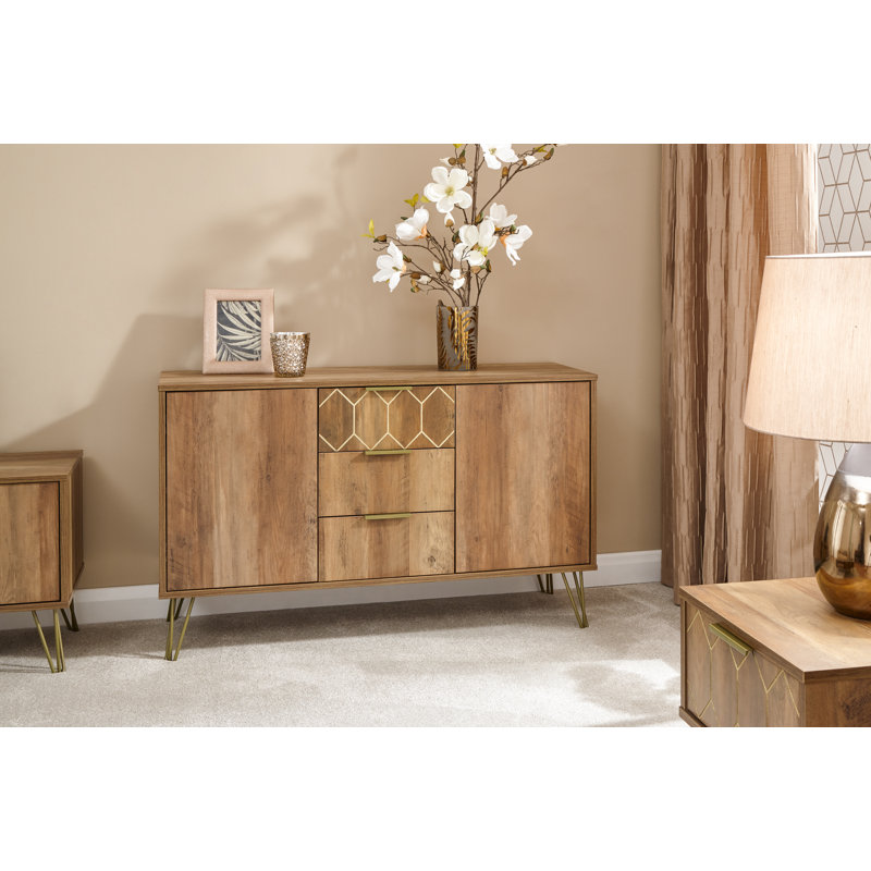 Xavier 114 Cm Wide 3 Drawer Sideboard