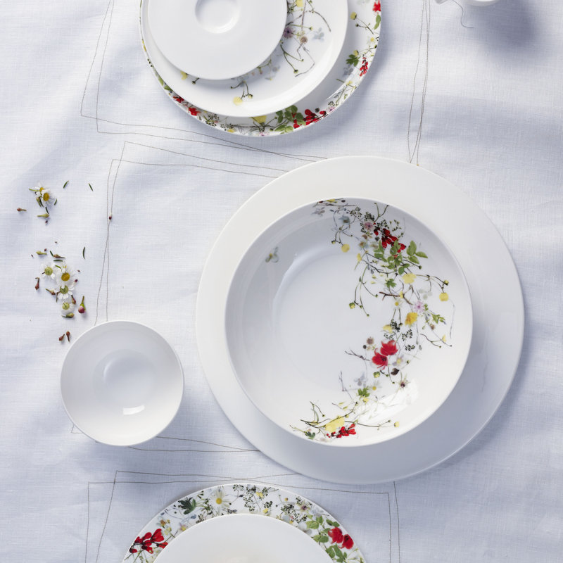 Brillance Fleurs Sauvages Bone China Salad/Dessert Plate